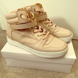 Aldo high top gold accented sneaker